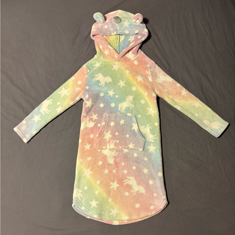 Rainbow Unicorn Hooded Robe Dress